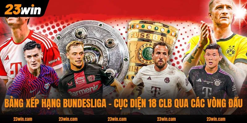 Bảng Xếp Hạng Bundesliga - Cục Diện 18 CLB Qua Các Vòng Đấu