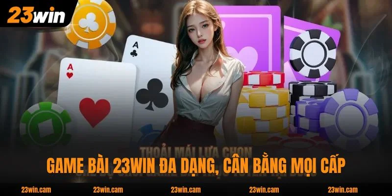 Game Bài 23WIN - 15 Sản Phẩm Từ 3 Nhà Cung Cấp Hàng Đầu 1 Hệ sinh thái Game Bài 23WIN đa dạng, cân bằng mọi cấp cược
